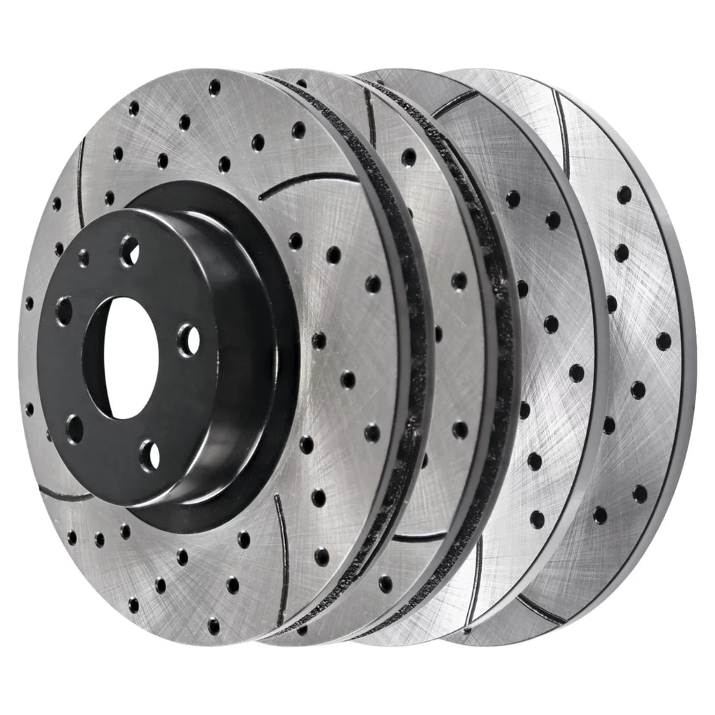 2019 for FWD Drilled 2016 BRKPK200 2.5L Rotors Brake 2018 Slotted 2020 4 Mazda Rear 2022 Front of 2.0L CX-5 Replacement AWD Black 2017 AutoShack Set 2021 and