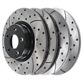 2019 for FWD Drilled 2016 BRKPK200 2.5L Rotors Brake 2018 Slotted 2020 4 Mazda Rear 2022 Front of 2.0L CX-5 Replacement AWD Black 2017 AutoShack Set 2021 and