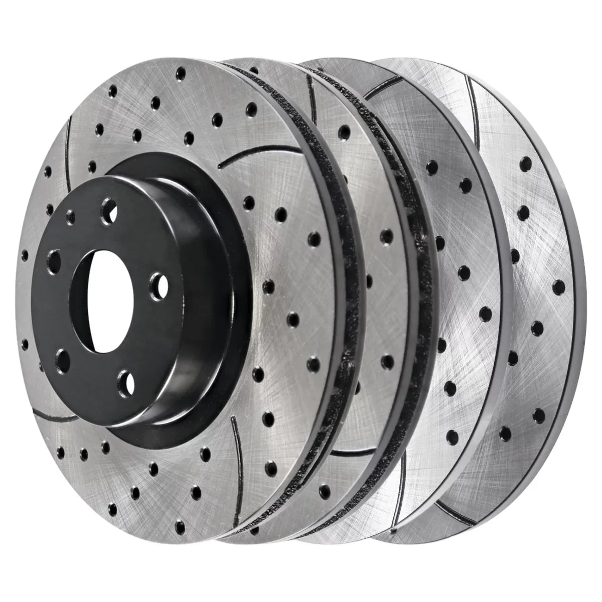 2019 for FWD Drilled 2016 BRKPK200 2.5L Rotors Brake 2018 Slotted 2020 4 Mazda Rear 2022 Front of 2.0L CX-5 Replacement AWD Black 2017 AutoShack Set 2021 and