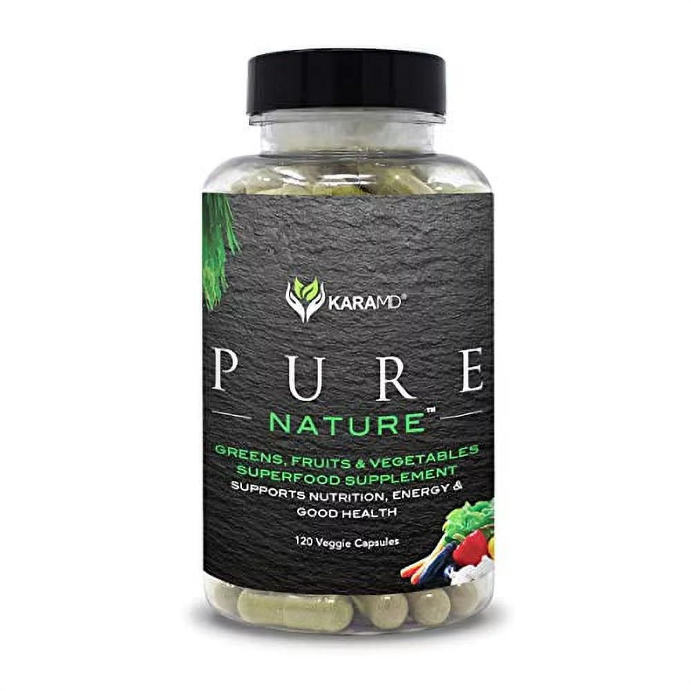 Capsules Antioxidant Nature & KaraMD Health | Greens, Vegetable Fruit Supplement Vitamins, Pure 120 | Fiber & Digestion Natural Whole Immunity Energy, | Superfood & Boost, Dr Formulated Nutrition Food