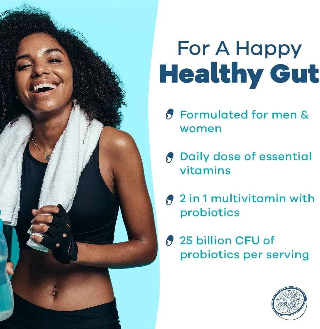 CFU Veggie Billion Women GoBiotix for 25 Free | Boost | Digestive Multivitamin &amp; | Immune 90 Probiotic ? Gluten Men Health, Probiotics &amp; with | Daily C Flora Probiotic Multivitamin