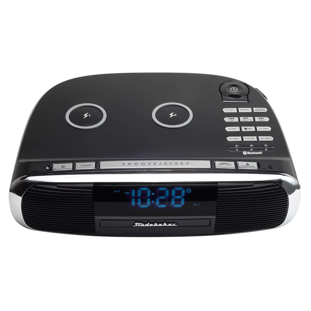 System Music FM Wireless Charging Workstaton Qi Station Radio, and Studebaker with HiFi CD,