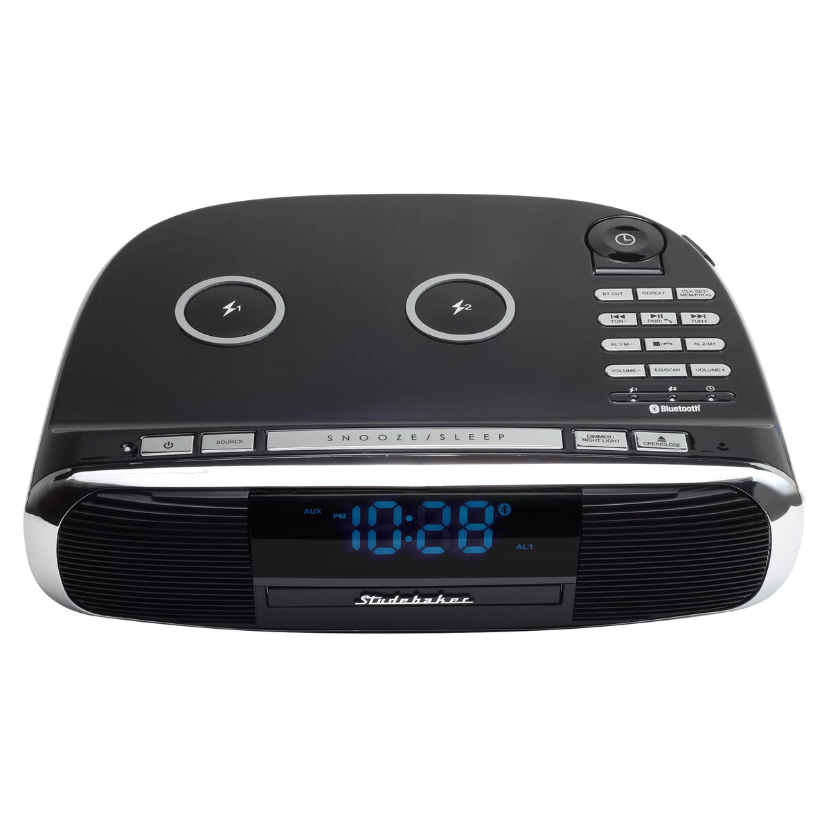 System Music FM Wireless Charging Workstaton Qi Station Radio, and Studebaker with HiFi CD,