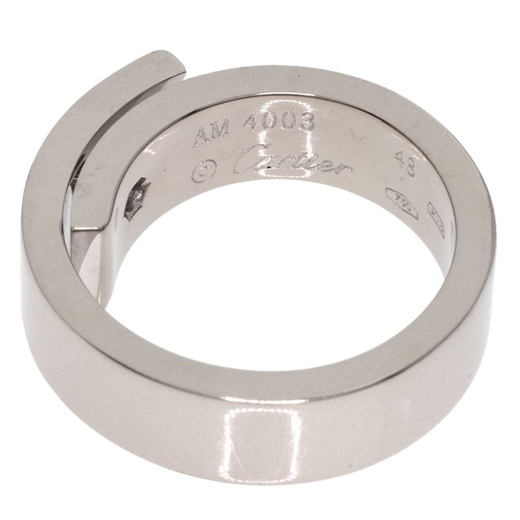 CARTIER Diamond 1P White Pre-Owned Gold, (Good) K18 Ring, #48 Anniversary Women's, Cartier