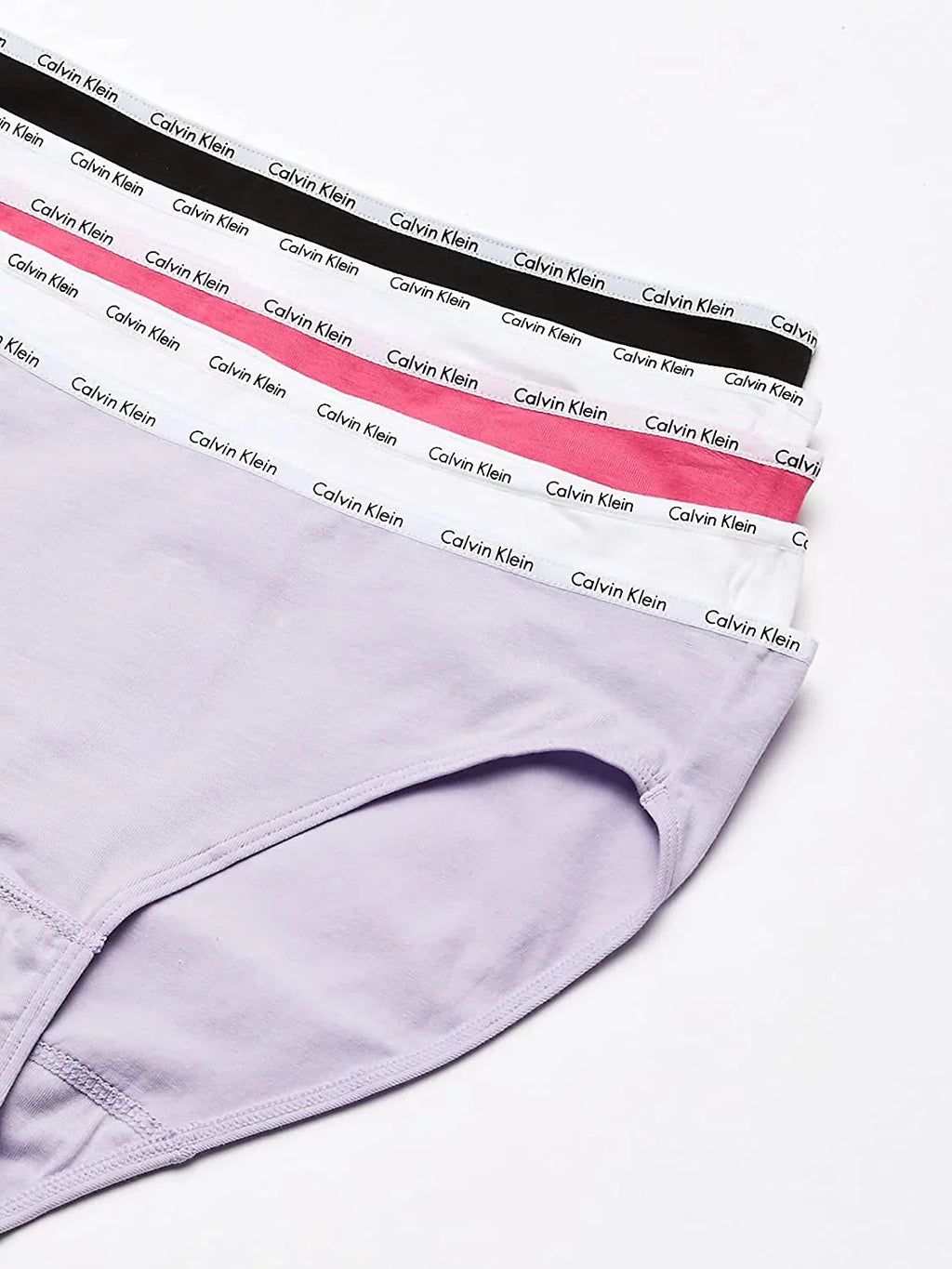 Stretch Panty Bikini Purple, XL 5 Logo Women's Klein Pack, Pink Cotton Calvin