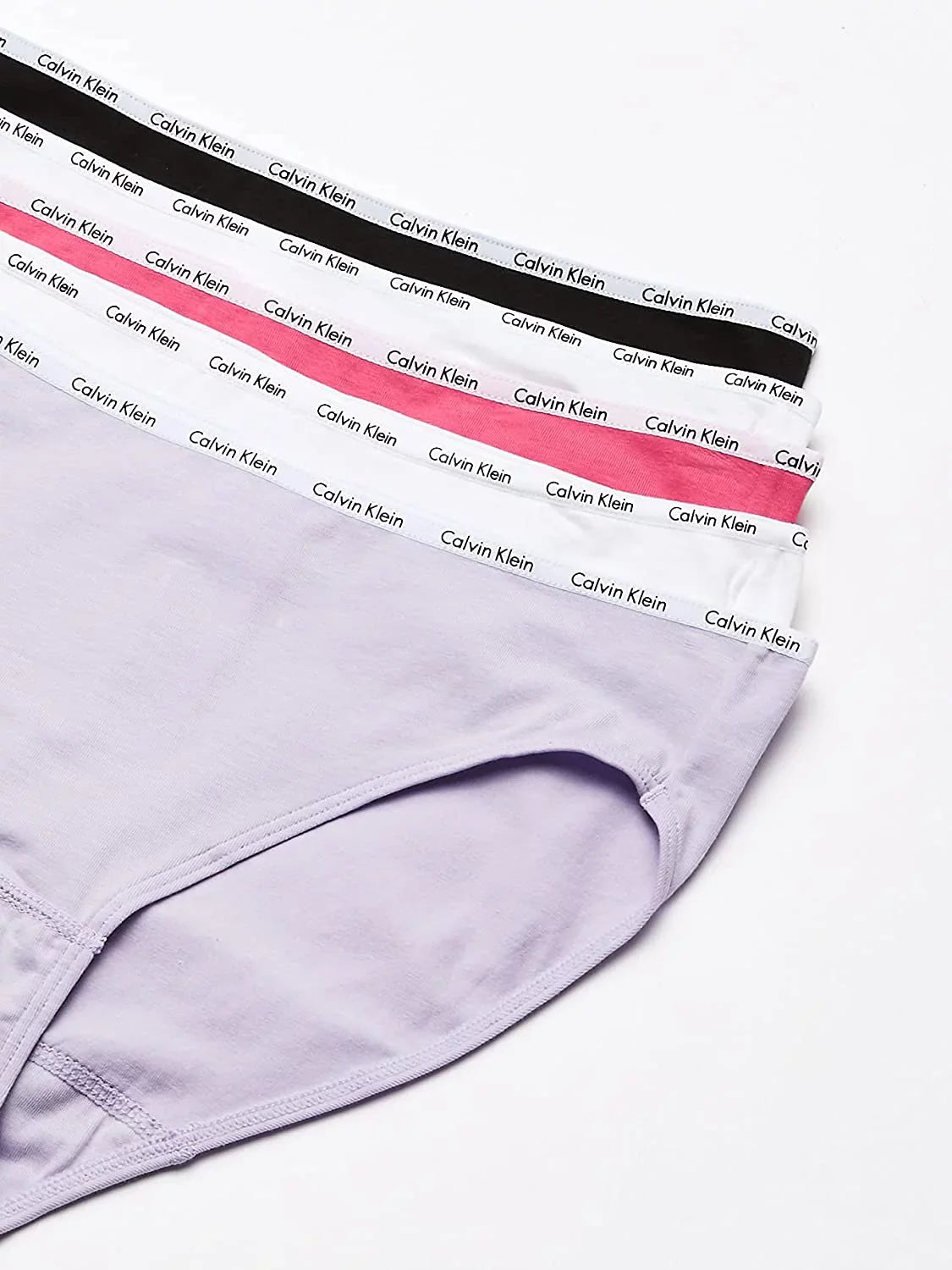 Stretch Panty Bikini Purple, XL 5 Logo Women's Klein Pack, Pink Cotton Calvin