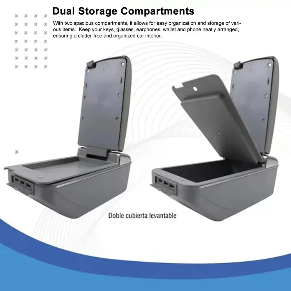 Rest Cushion accessories: armrest USB 7 Car Cushion Cushion Car Universal box,Box Rest Universal Leather Box Rest 7 Cup Armrest 7 USB Universal Leather Nebublu