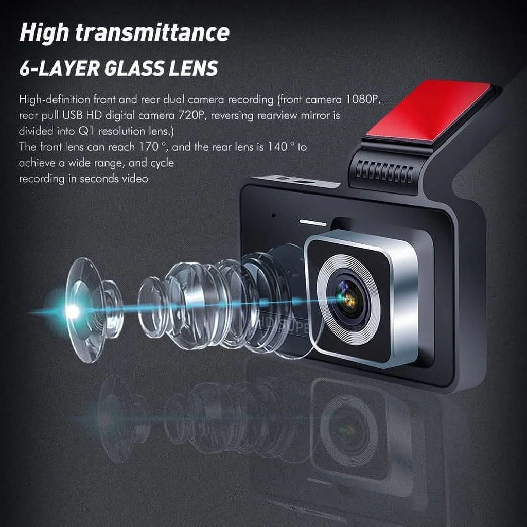 Recorder Dash Bileeko 1080P 4" Car RV Car Camera Dual Van Truck Pickup Cam for DVR Lens Video SUV