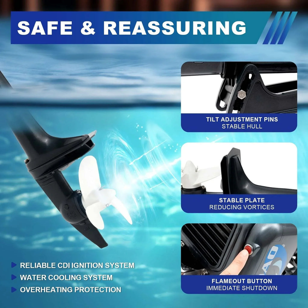 2-Stroke liquid System HP Fishing Boat Motor Boat with Outboard Cooling Engine 3.5 Engine