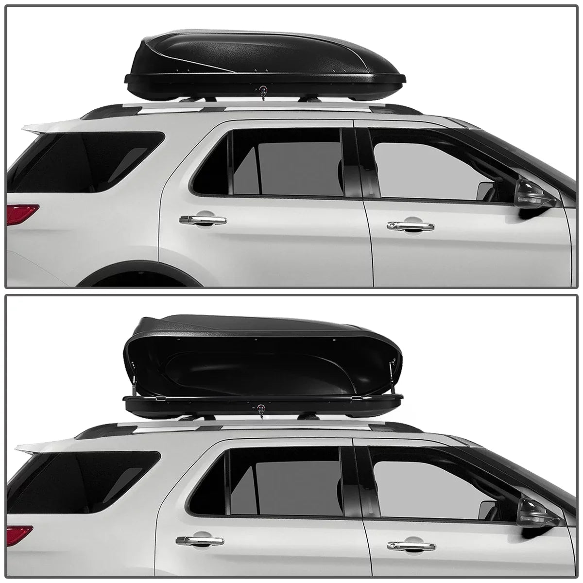 2018 Luggage Waterproof Cargo w/Lock+Keys Explorer Bar+Top to PT-ZTL-8098-BK (Black) For Box Motoring Roof 2016 Aluminum DNA 17 Carrier Corss Rail Pair