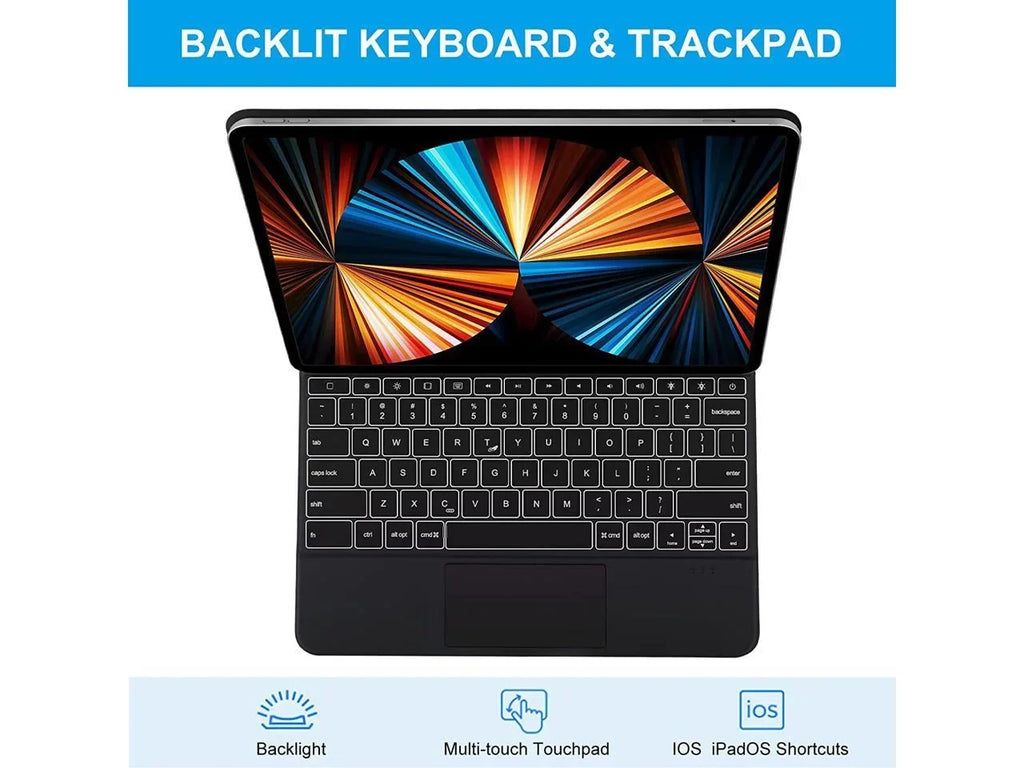 Backlit 6th 2020 Gen Cover / Gen 2022 Trackpad Keyboard - 4th / 12.9 Magnetic 2018 iPad Magic Smart Keyboard Pro Gen for / Gen 5th 3rd Stand 2021