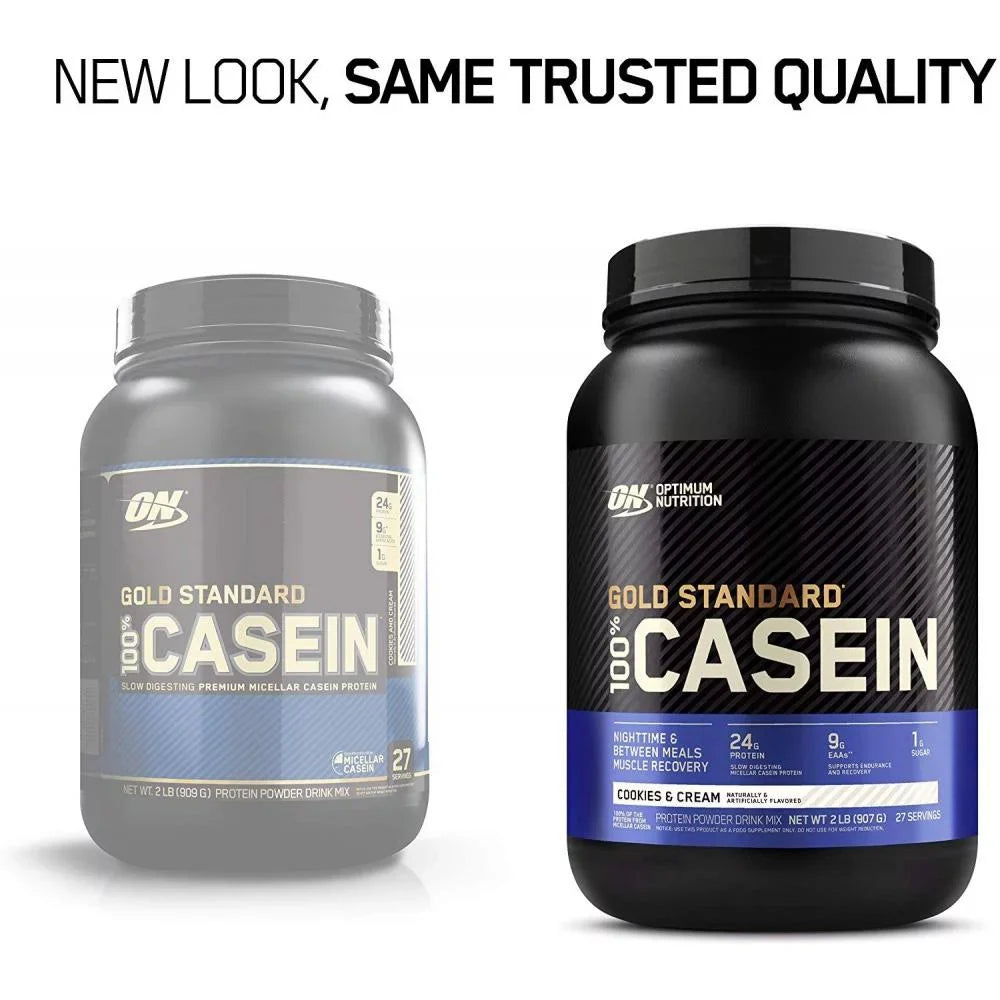 100% 1.81 & 24 Cream, 27 Casein, Nutrition, Standard Gold Servings Powder, lbs, g Optimum Protein Cookies