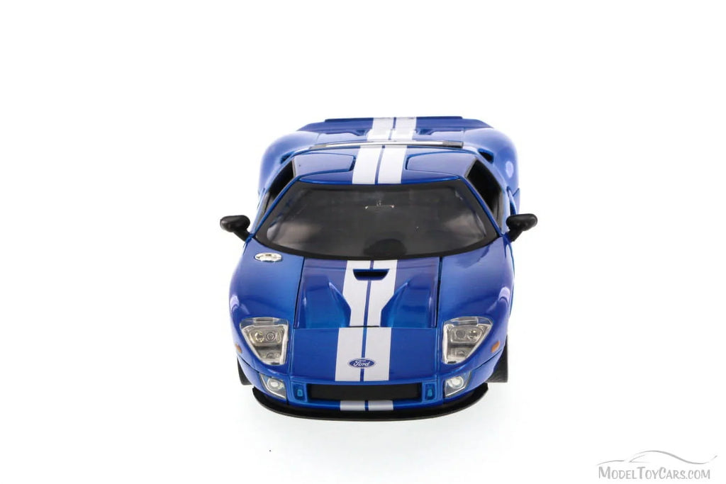 with 1/24 Jada" Car Furious Diecast (2015) Movie GT \Fast Model by White & 7\" Blue Stripes