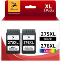 Pack) Ink Printers(Black Canon 275XL TR4700 for Replacement for TS3520 and 276 Color, TS3522 Ink 275 TR4720 Cartridges 2 TS3500 PIXMA and