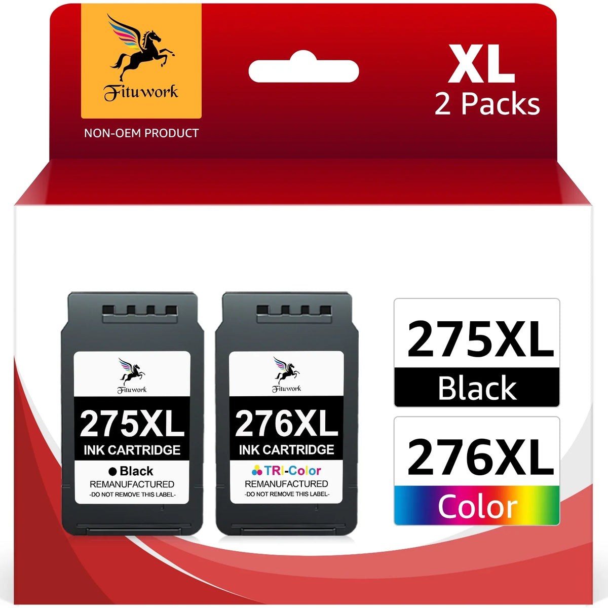 Pack) Ink Printers(Black Canon 275XL TR4700 for Replacement for TS3520 and 276 Color, TS3522 Ink 275 TR4720 Cartridges 2 TS3500 PIXMA and