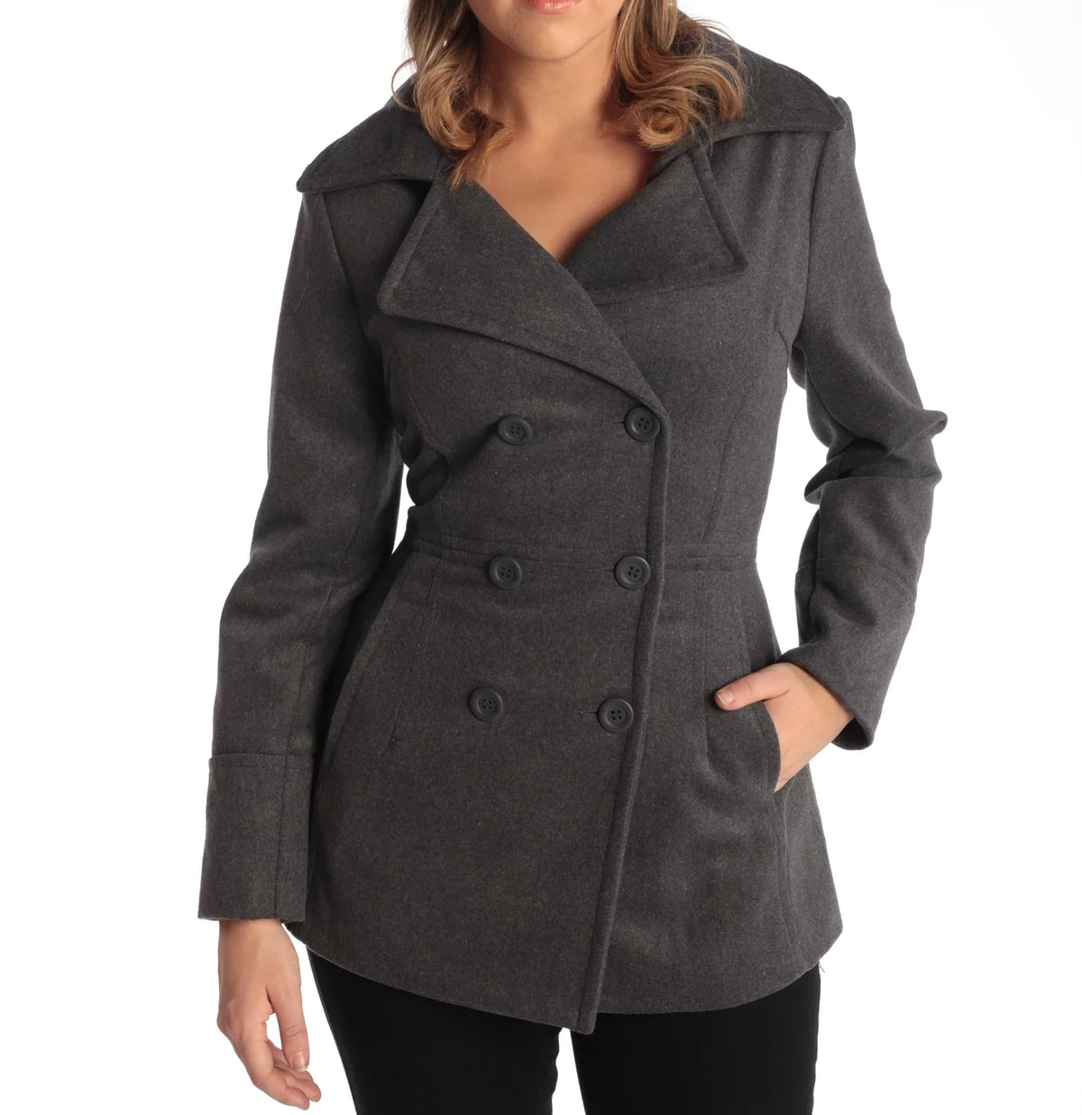 Wool Overcoat Double Swiss New Jacket Alpine Peacoat Breasted Womens Blazer Emma