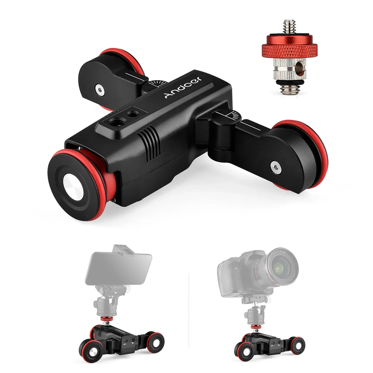 Dolly Line L5i Dolly Slider Time-lapse Car Mobile App Time-lapse Wireless App Dolly,3-wheels Auto Motorized Mobile Auto App Video Andoer Dolly Mobile Slider Car 3-wheels Dolly Motorized Video