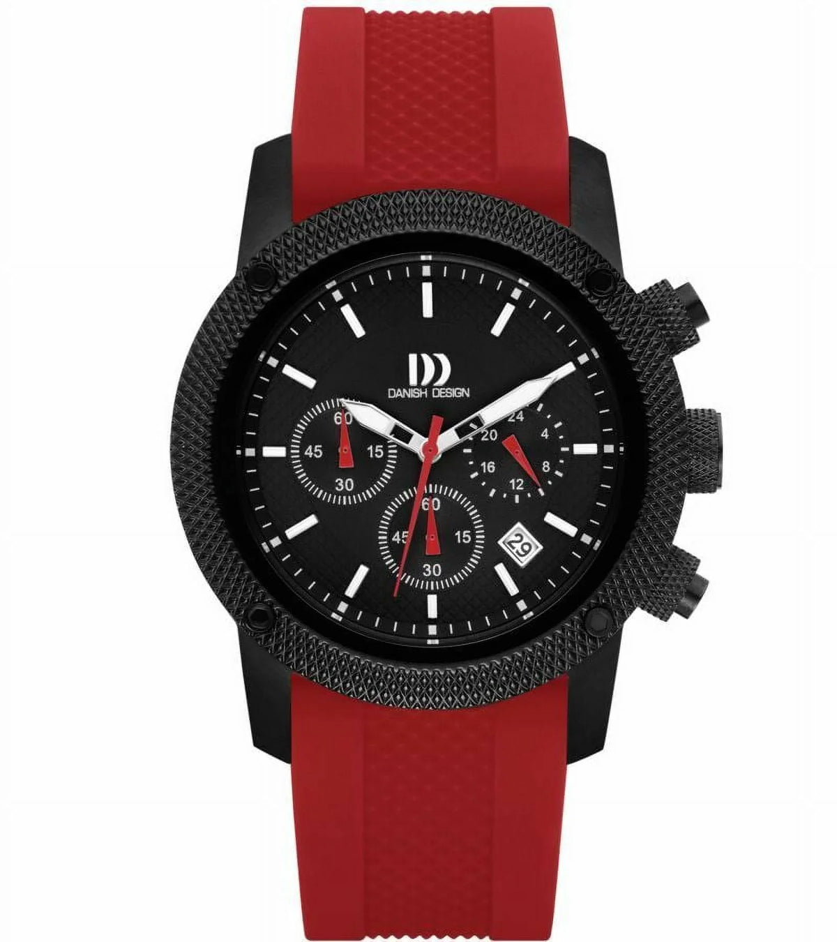 Stainless Dial Black Quartz Design IQ24Q1020 Danish Watch Rubber Men's Steel