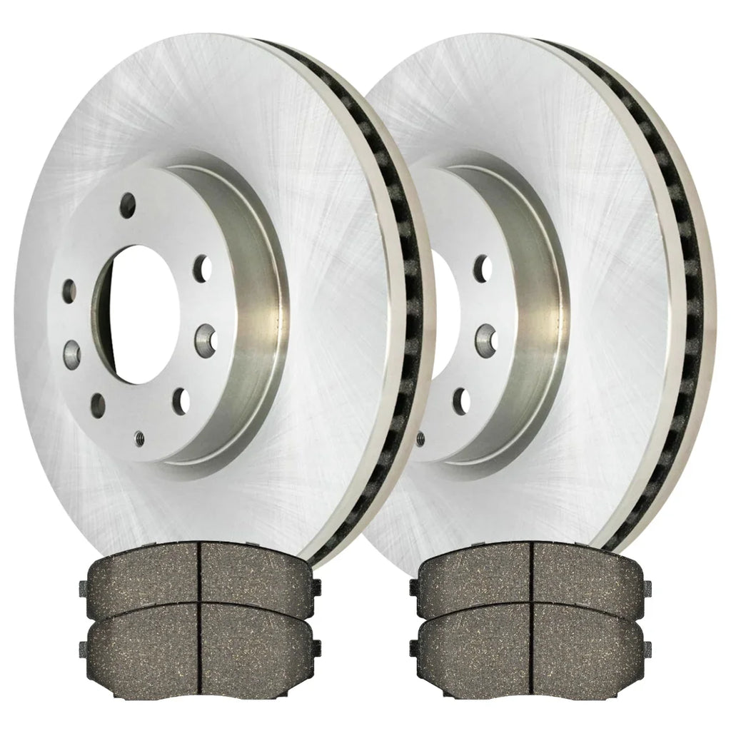 CX-7 2008 and 2007 2012 Front 2009 2.3L Driver Ceramic Replacement Rotors Pads AWD for and 2.5L Kit Brake Side FWD 2011 Mazda Passenger 2010 AutoShack