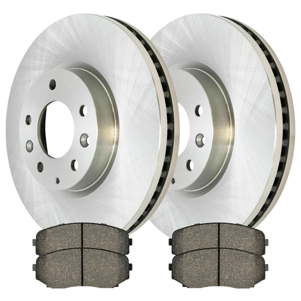 CX-7 2008 and 2007 2012 Front 2009 2.3L Driver Ceramic Replacement Rotors Pads AWD for and 2.5L Kit Brake Side FWD 2011 Mazda Passenger 2010 AutoShack