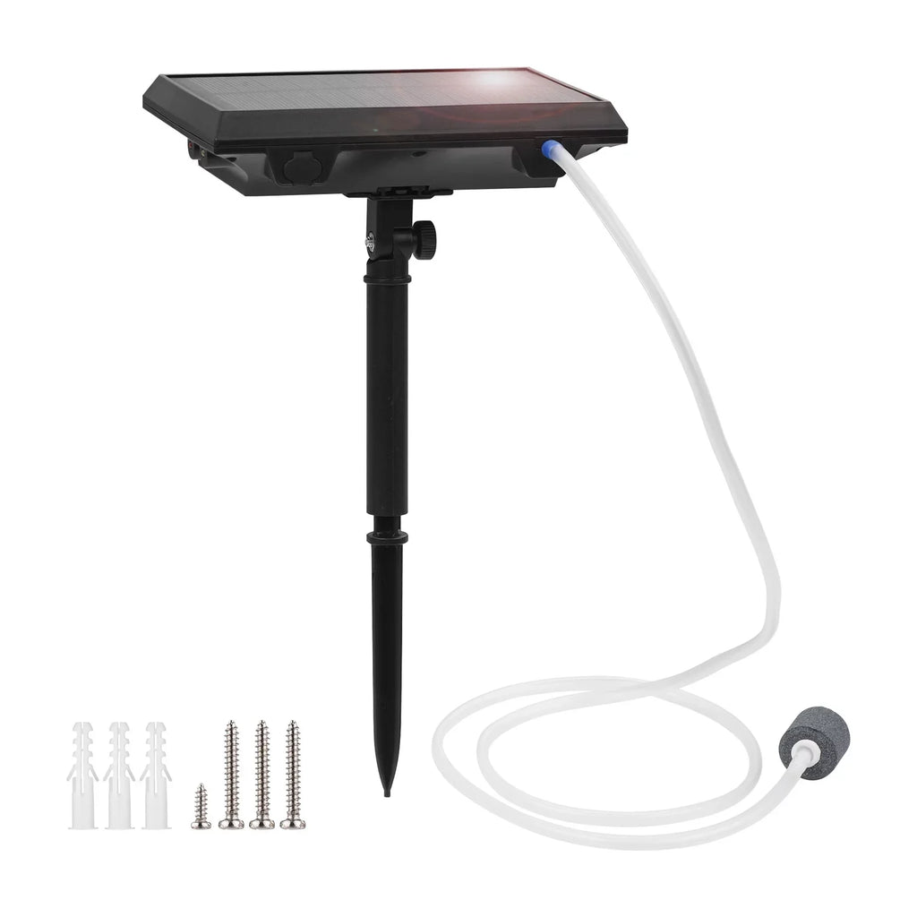 Rechargeable Pond Pump Circulation & Fishing Tranportation Air Fish Small Air Pump Bubble Aquarium Stone Solar Garden L Ponds Oxygenator Fish for 5.5V Aerator Pools with 1.5W