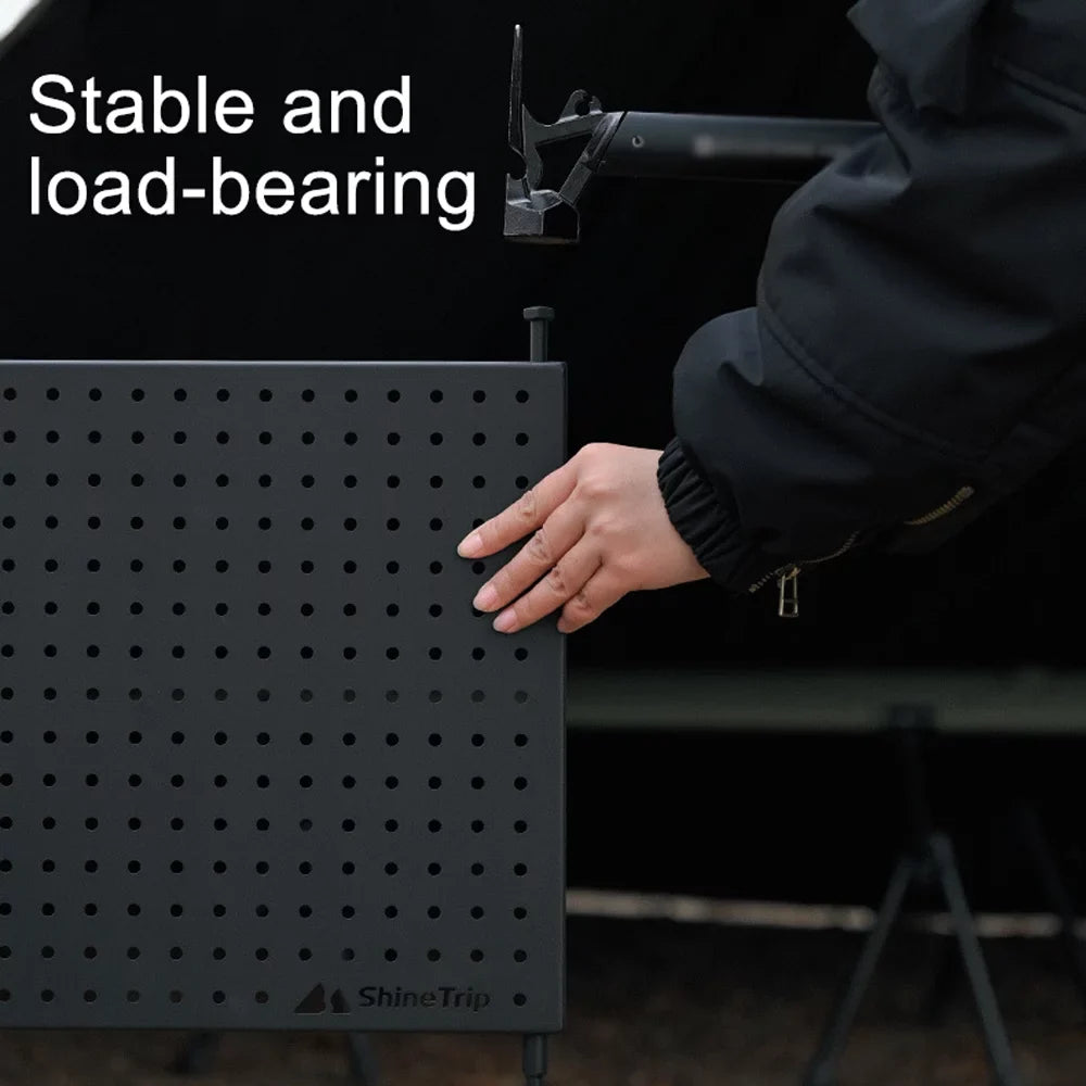 BBQ Hole Board Portable Radirus Multifunctional Cups Shelf Display for and Camping Rack, Storage Bowls Picnic