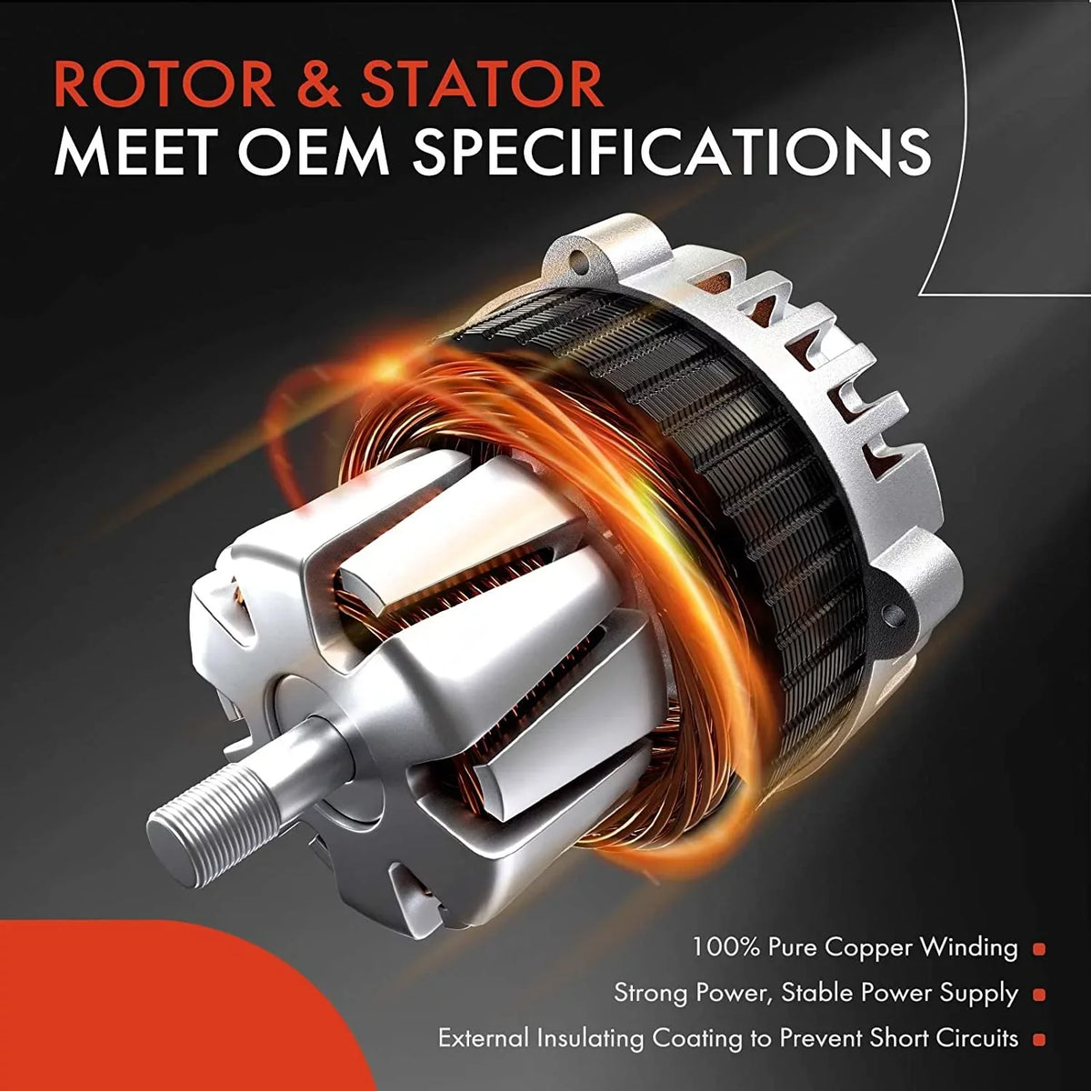 Pulley Compatible 2000-2002 12Volt 1999, 3.5L, Isuzu with Clutch 6-Groove Trooper 90Amp SLX CW V6 Alternator Acura & A-Premium