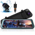 1080P Parking Driving DVR Seamless Camera FHD 9.66In Sensor Recording Monitoring iNova Recorder Dash Vehicle G with Car