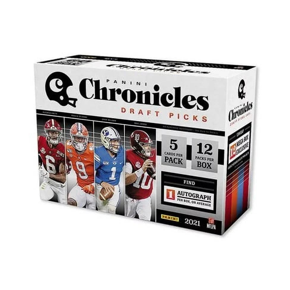 Picks Chronicles Pack Football - 5 Panini 1 Draft Auto - Box Per Cards Box Per Packs, 2021 12 Mega (Exclusive)