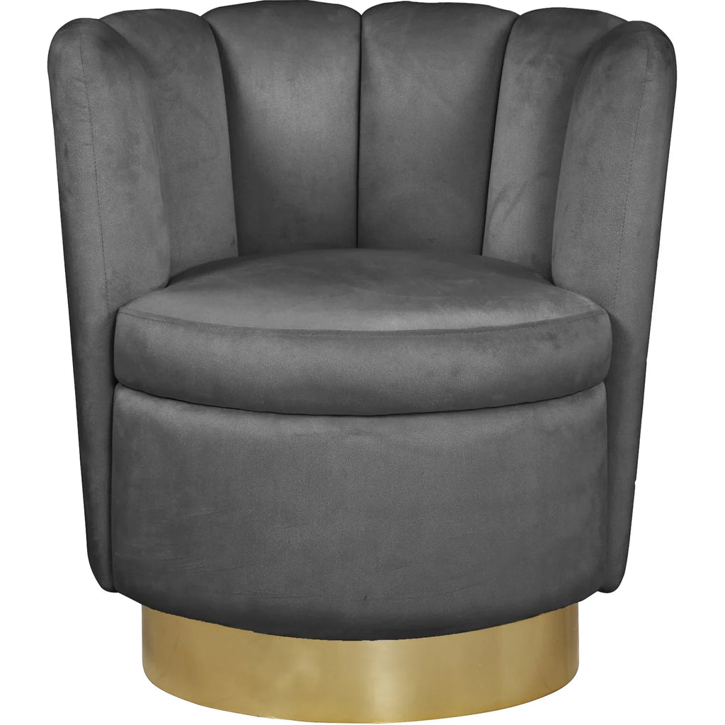 W Homestock x x 31-inch Upholstered Serenity Durable Steel 27-inch H Velvet 30-inch Chair with Base, D Gold Swivel Accent Seaside