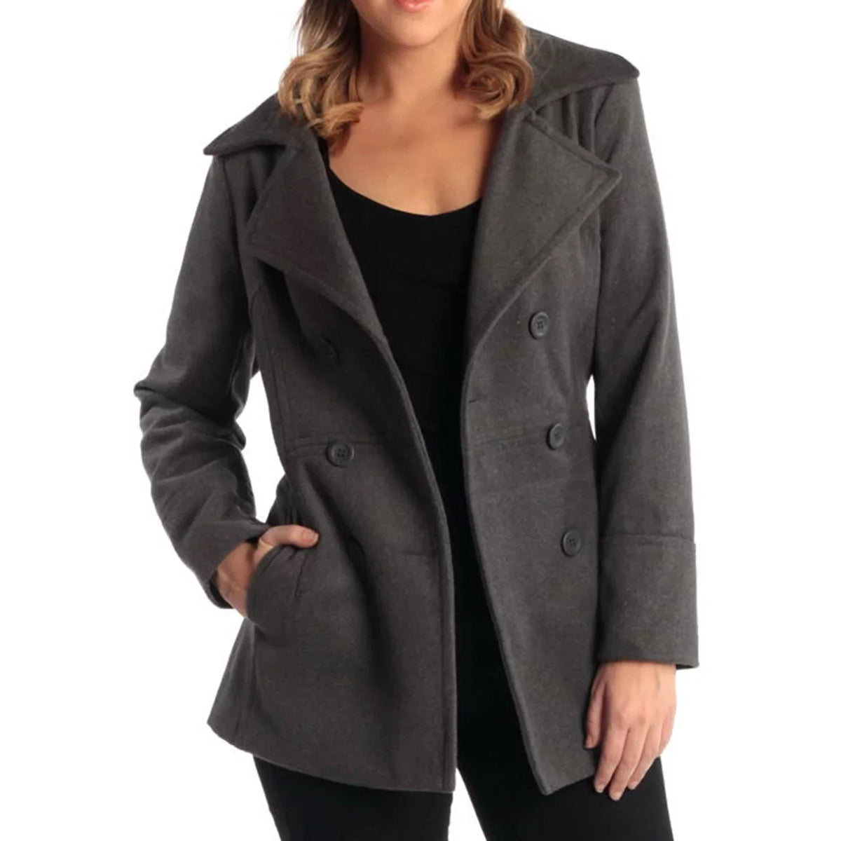 Wool Overcoat Double Swiss New Jacket Alpine Peacoat Breasted Womens Blazer Emma