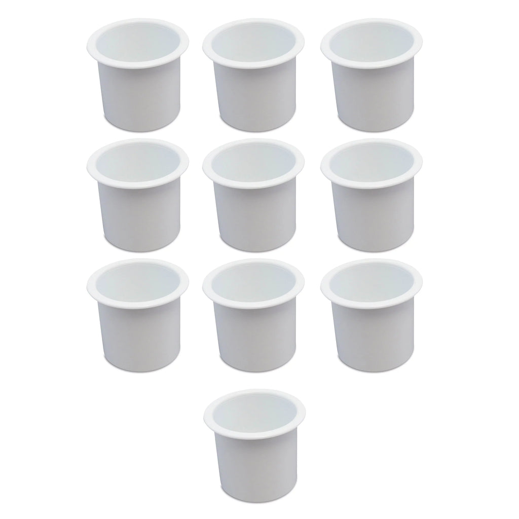 Table Cup Car Pontoon Recessed Sofa Holder Truck Boat 10 Motorhome for Insert White Marine Game Universal Camper Drop Plastic RV In Pocket