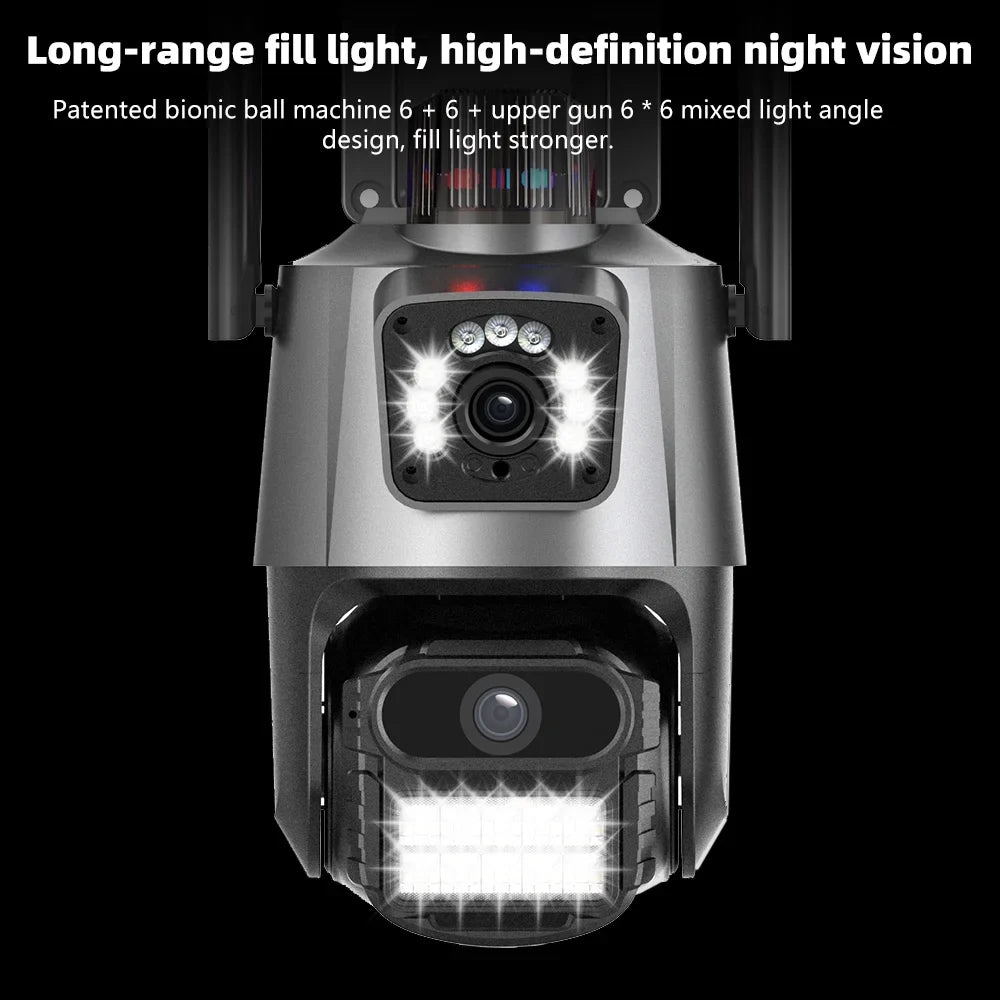 Audio 2-Way Kepeak Dual Vision, Waterproof Wi-Fi View, Security Night Home exterior 360° Surveillance Camera, Cameras Lens