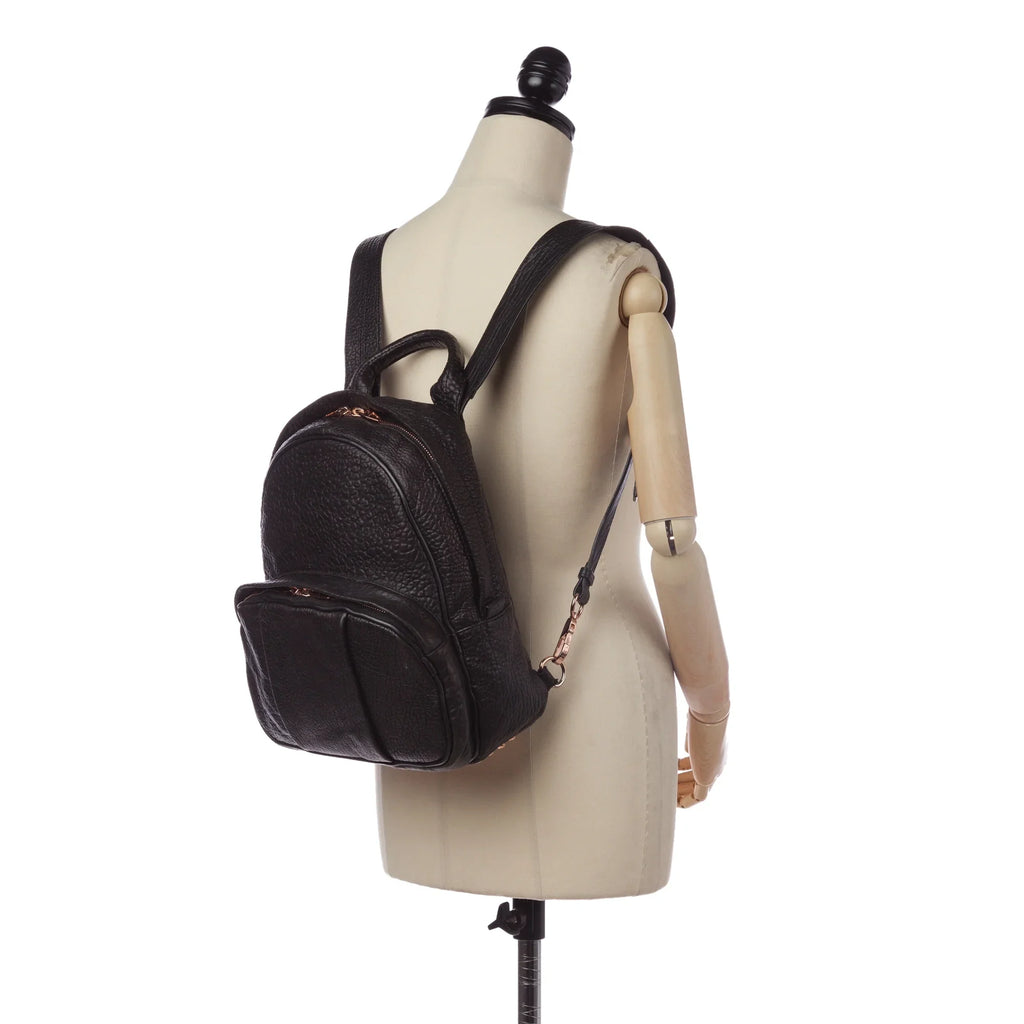 Pre-Owned Wang Black Authenticated Backpack Leather Calf (Good) Unisex Alexander Dumbo