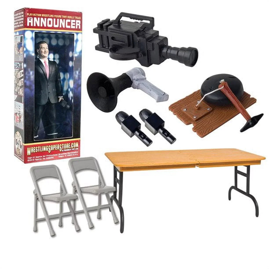 Action 5 Wrestling For Figures WWE Figure Wrestling Gear Deal Special Announcer