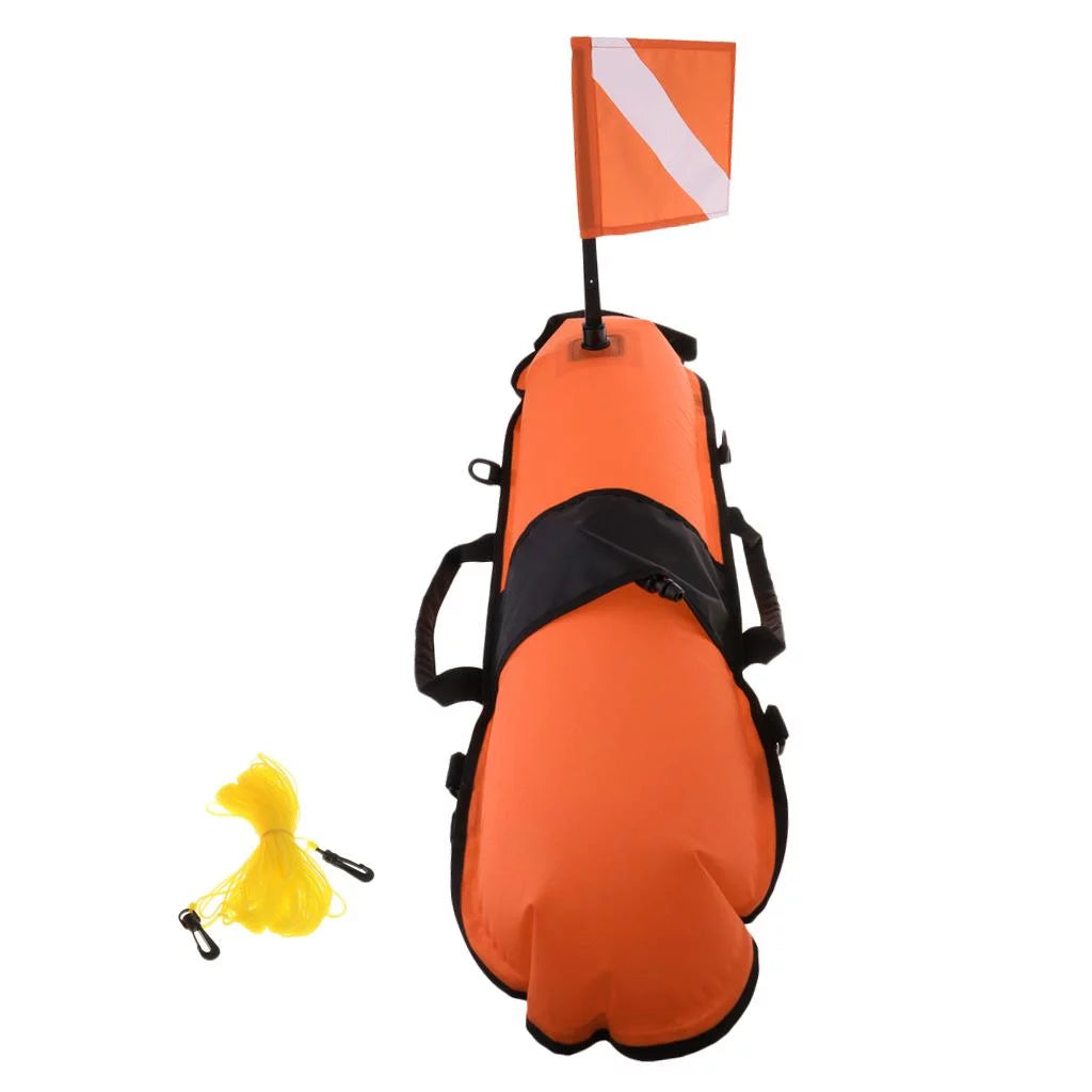 with Visible D-, Buoy High Inflator Scuba , Freediving Safety Float 20m Oral Flag, Diving Diver Snorkeling, Spearfishing,