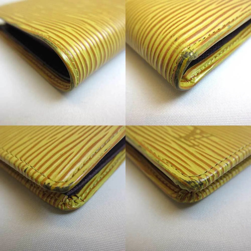 Credit Mini Ladies M63549 (Good) Portobier Yellow Wallet Tassili Folded Square Cult Pre-Owned Epi