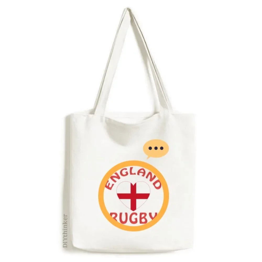 Art Tote Canvas Deco Shoulder Bag Sack Expression Run English Rugby Fashion