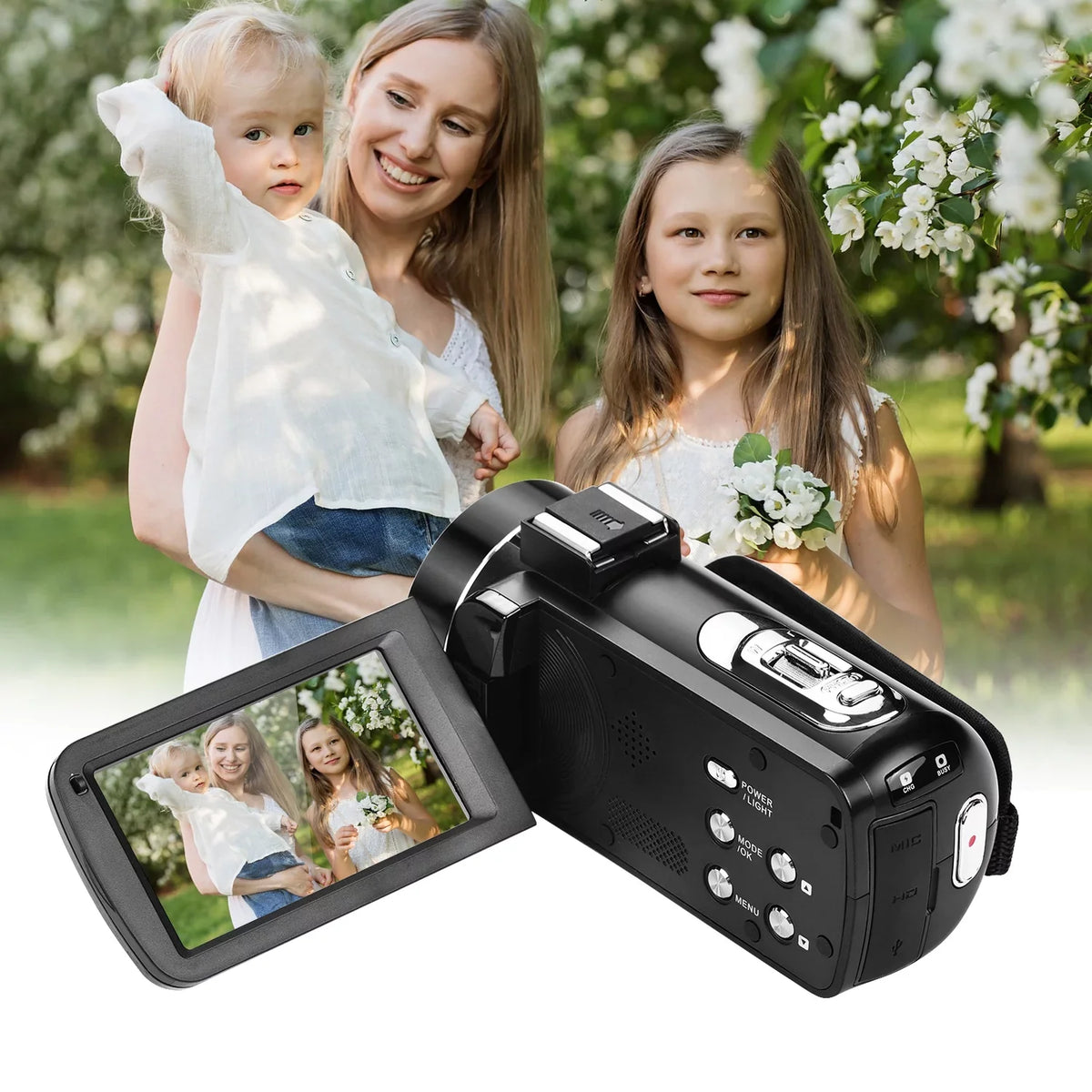 DV Function Professional Digital Video 4K 3.0 Mounting with CMOS Handheld Burst Andoer Camcorder Inch for Monitor Shoe Sensor IPS Microphone Hot -Shaking