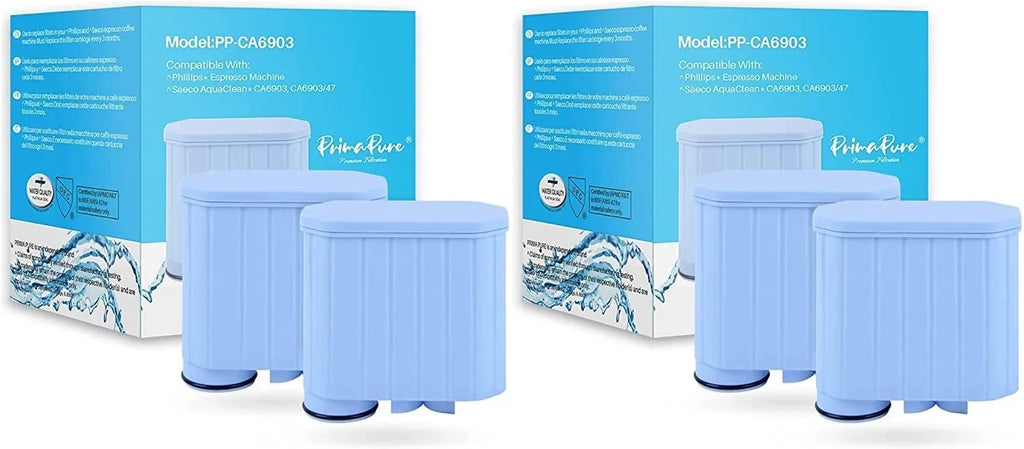 NSF 42 / R&T Saeco liquid Coffee Replacement Espresso Certified 4-Pack ANSI AquaClean Machine For by Filter To IAPMO CA6903 PrimaPure