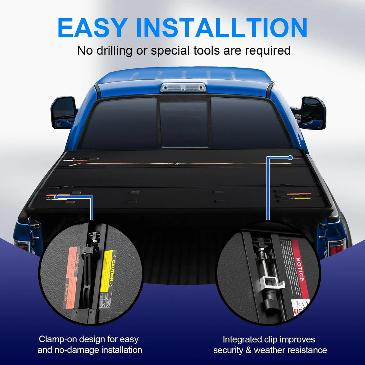 Compatible Ram 1500, 6.4Ft Cover Dodge Dodge 2002-2023 Ram 2500HD/3500HD 2003-2023 Bed Tri-Fold Truck with Tonneau Hard