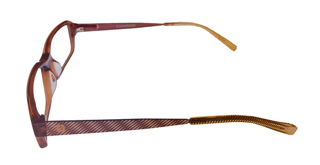 Mens Ophthalmic Frame Digital Rectangle Soft Plastic Eyeglass Brown Converse