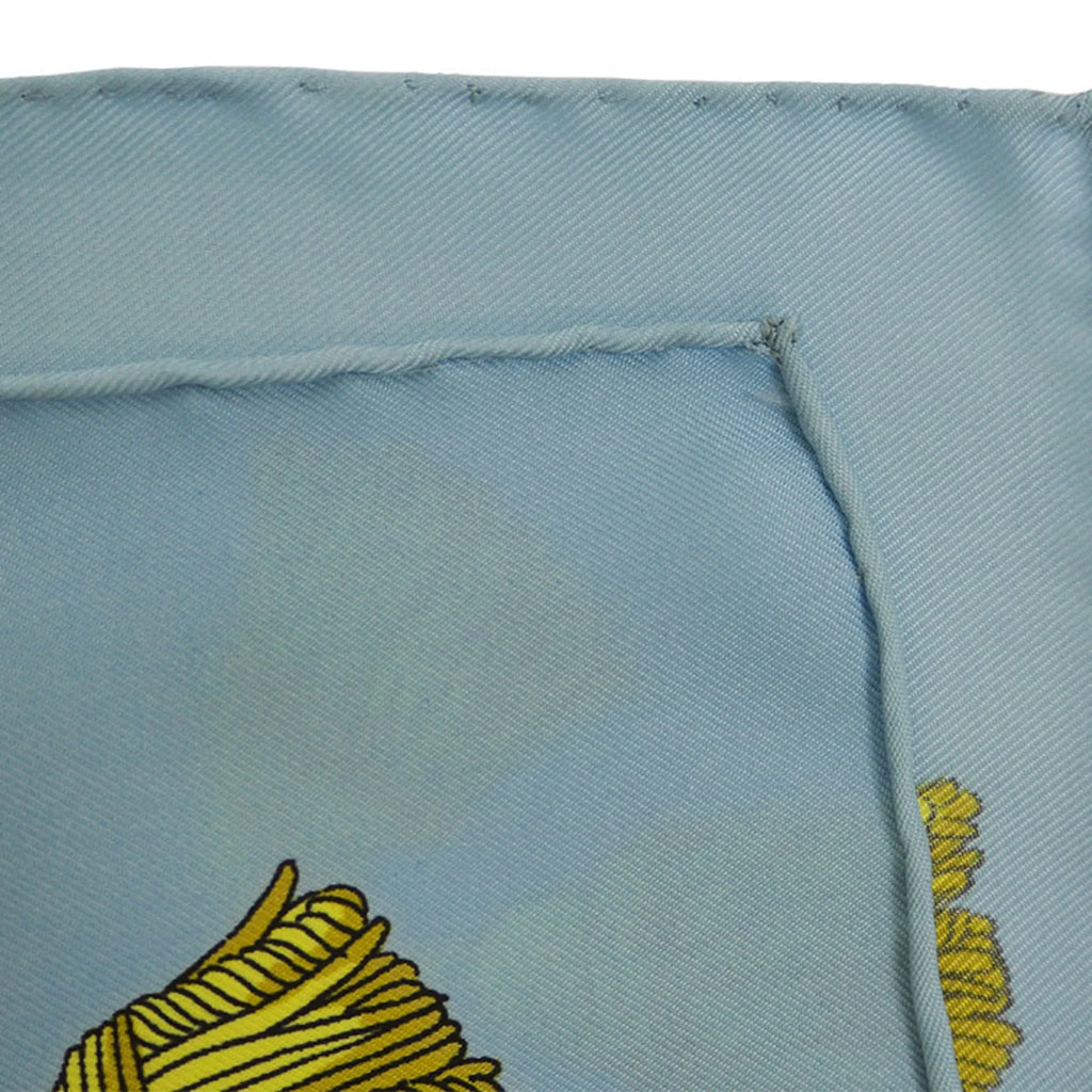 New) (Like Hermes Blue Scarf Light Silk Pre-Owned
