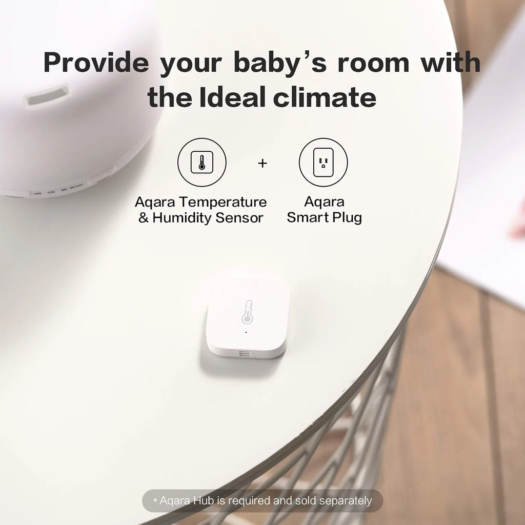 Compatible Sensor Remote AQARA for with Aqara HUB Temperature Monitoring and Home HomeKit Automation REQUIRES Sensor Humidity Smart