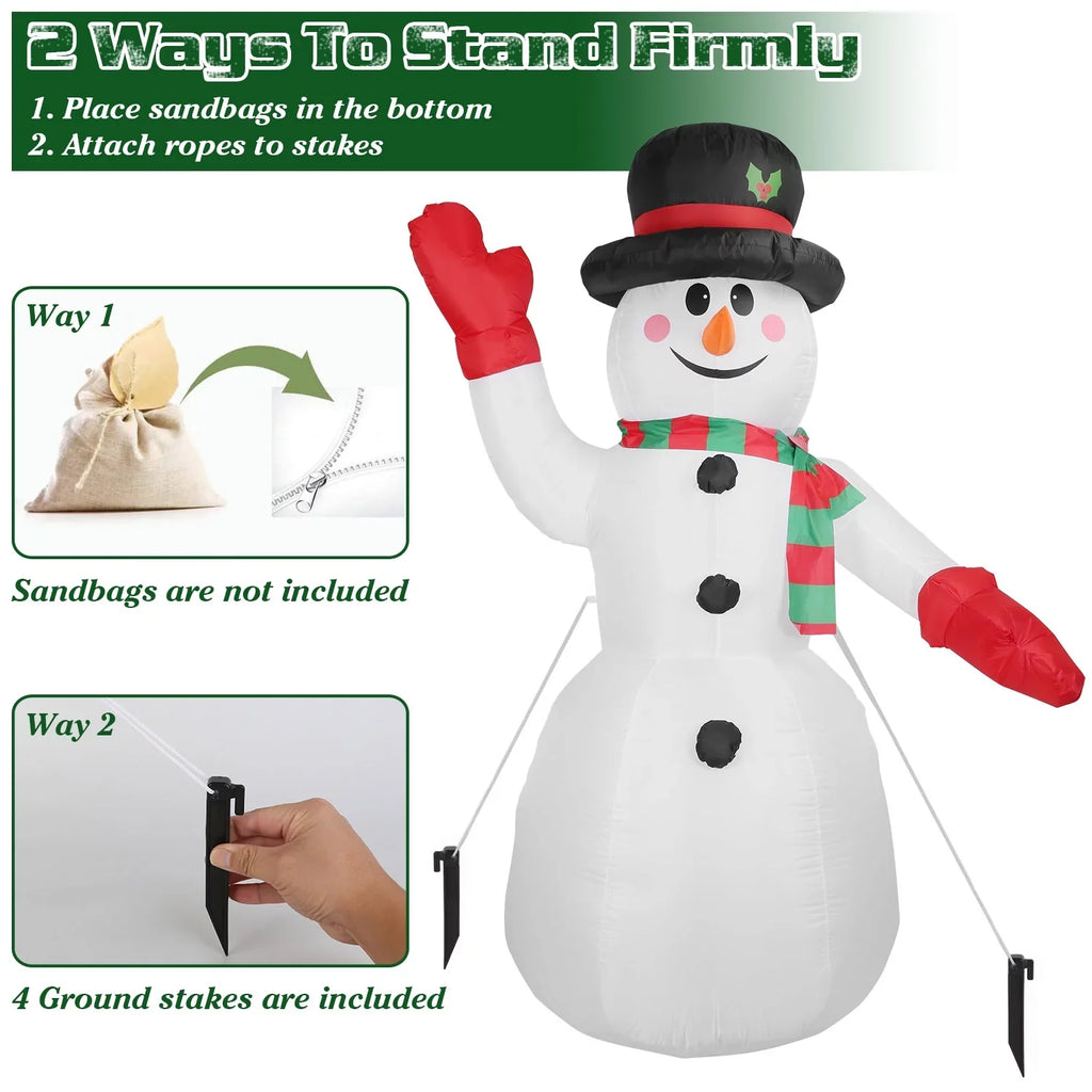 Light for Huge Lawn Holiday Blow Inflatable Up Yard Holiday iMountek Snowman Decor Party 7.9ft Giant Up Snowman, Decoration, Winter Yard Christmas Garden
