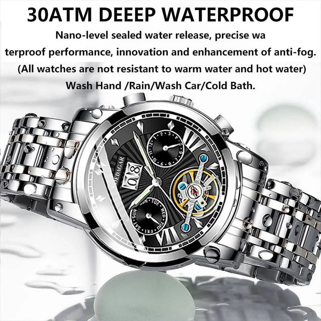 Luxury Watches Stainless Brand Wristwatch POEDAGAR Top Watch Business Waterproof Stain Luminous Men's Men Mechanical Automatic