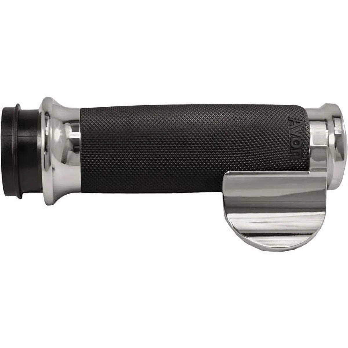 Avon Throttle Grips / Contour Custom F-B-W CC-85-CH-BO-FLY; W Grips Chrome Boss