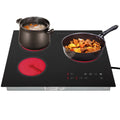 Timer Safety Heating Hot and Cooktop 3 Level Built-in 110V Ceramic Electric 2600W Plate Sensor Aiqidi 9 Countertop Stove Electric Lock Electric Touch Burners Cooktop Top with Kid Control
