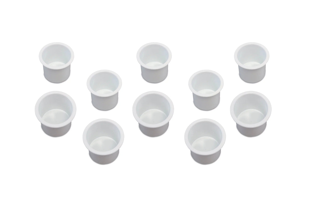Table Cup Car Pontoon Recessed Sofa Holder Truck Boat 10 Motorhome for Insert White Marine Game Universal Camper Drop Plastic RV In Pocket