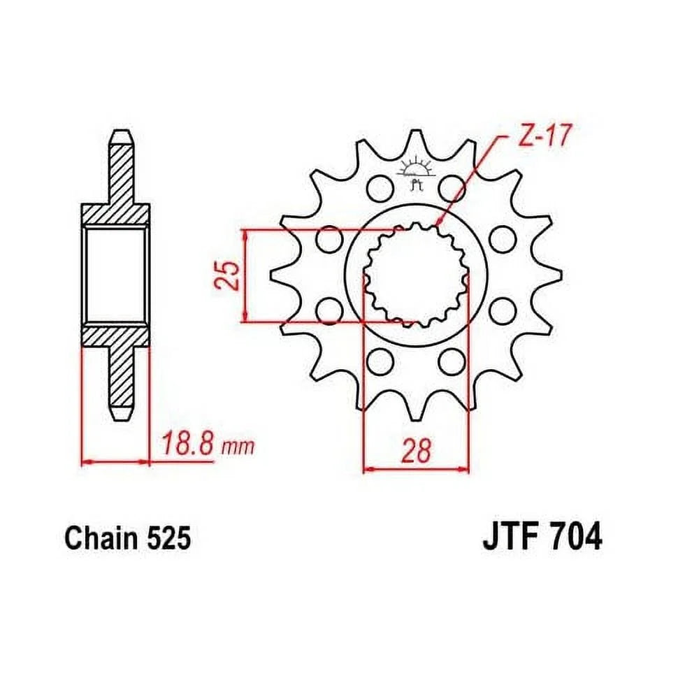 & GS JT Front Sprocket for Rear F800 2008-2013 Kit Street